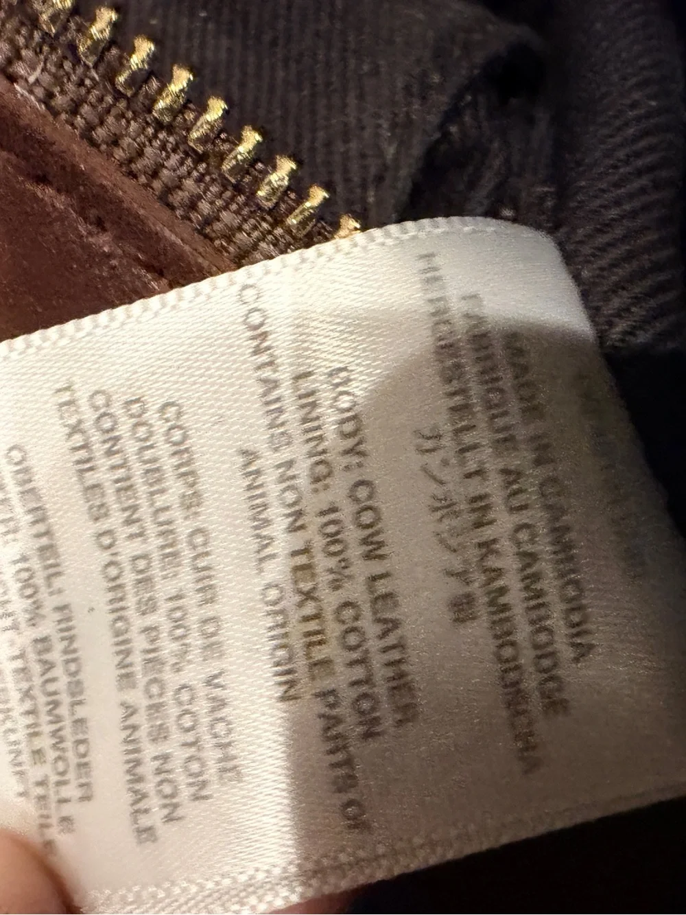Madewell Brown Leather Crescent Crossbody travel Shoulder Bag Zip Top day bag